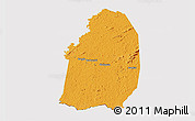 Political 3D Map of Blolequin, cropped outside