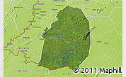 Satellite 3D Map of Blolequin, physical outside