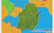 Satellite 3D Map of Blolequin, political outside