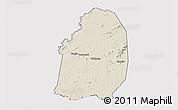 Shaded Relief 3D Map of Blolequin, cropped outside