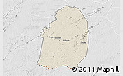 Shaded Relief 3D Map of Blolequin, lighten, desaturated