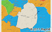 Shaded Relief 3D Map of Blolequin, political outside