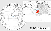 Blank Location Map of Blolequin, highlighted country