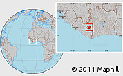 Gray Location Map of Blolequin, highlighted parent region