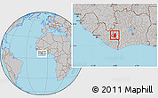Gray Location Map of Blolequin