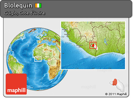 Physical Location Map of Blolequin, highlighted parent region