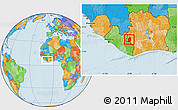 Political Location Map of Blolequin