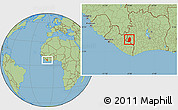 Savanna Style Location Map of Blolequin