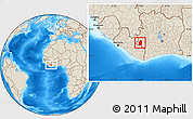 Shaded Relief Location Map of Blolequin, highlighted parent region