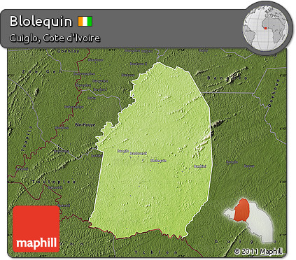 Physical Map of Blolequin, darken