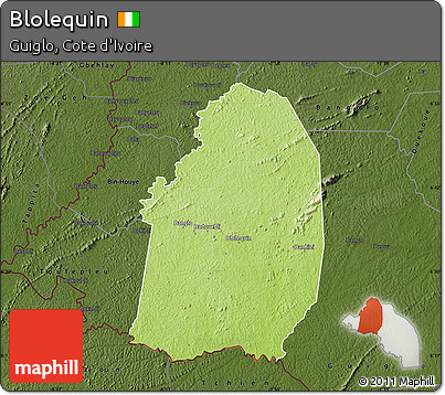 Physical Map of Blolequin, darken