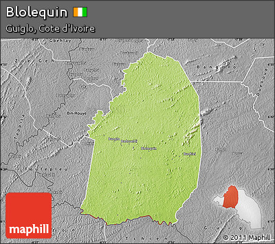 Physical Map of Blolequin, desaturated