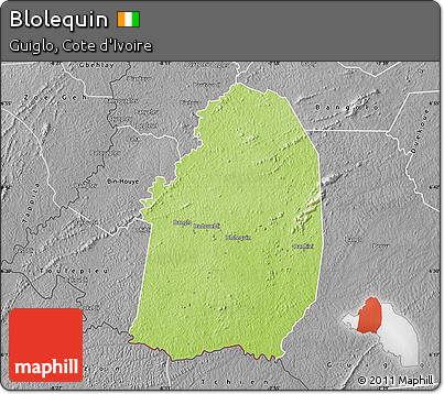 Physical Map of Blolequin, desaturated