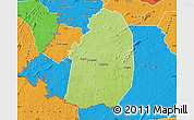 Physical Map of Blolequin, political outside