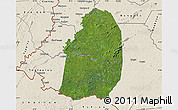 Satellite Map of Blolequin, shaded relief outside