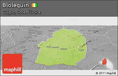 Physical Panoramic Map of Blolequin, desaturated