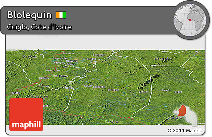 Satellite Panoramic Map of Blolequin
