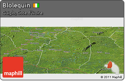 Satellite Panoramic Map of Blolequin