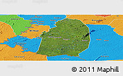 Satellite Panoramic Map of Blolequin, political outside