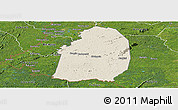 Shaded Relief Panoramic Map of Blolequin, satellite outside
