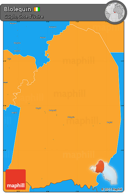 Political Simple Map of Blolequin