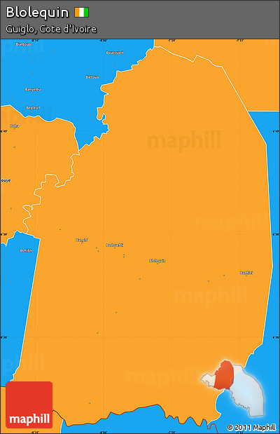 Political Simple Map of Blolequin