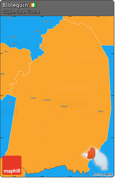 Political Simple Map of Blolequin