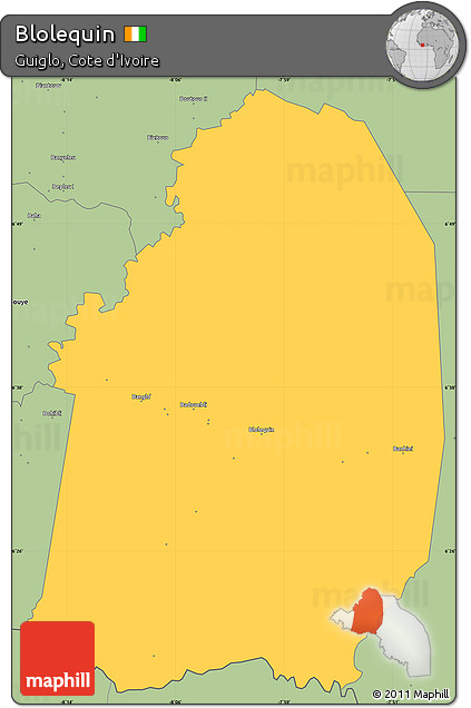 Savanna Style Simple Map of Blolequin