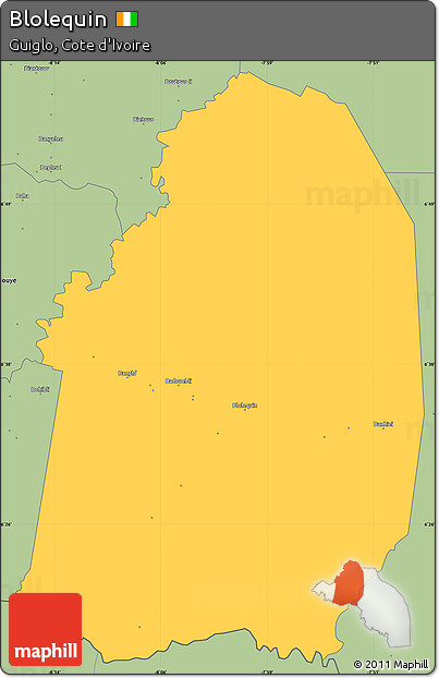 Savanna Style Simple Map of Blolequin