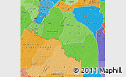 Political Shades Map of Guiglo