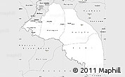 Silver Style Simple Map of Guiglo