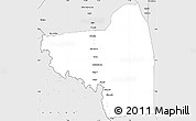 Silver Style Simple Map of Tahi