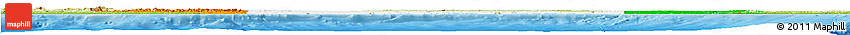 Flag Horizon Map of Cote D'Ivoire, physical outside, bathymetry sea, flag centered