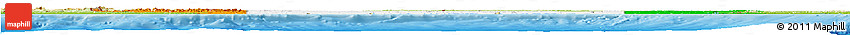 Flag Horizon Map of Cote D'Ivoire, physical outside, flag centered