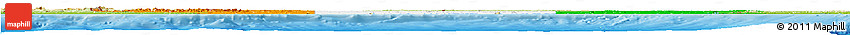Flag Horizon Map of Cote D'Ivoire, physical outside