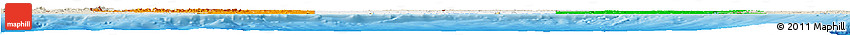 Flag Horizon Map of Cote D'Ivoire, shaded relief outside