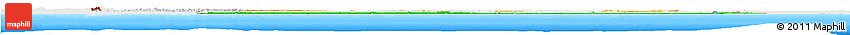 Flag Horizon Map of Cote D'Ivoire, single color outside, bathymetry sea, flag aligned to the middle