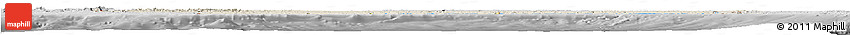 Shaded Relief Horizon Map of Cote D'Ivoire, desaturated