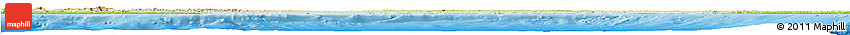 Shaded Relief Horizon Map of Cote D'Ivoire, physical outside