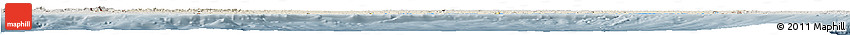 Shaded Relief Horizon Map of Cote D'Ivoire, semi-desaturated