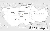 Silver Style Simple Map of Issia