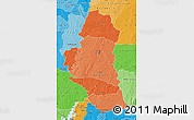 Political Shades Map of Katiola