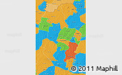 Political 3D Map of Korhogo