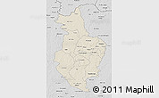 Shaded Relief 3D Map of Korhogo, desaturated