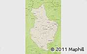 Shaded Relief 3D Map of Korhogo, physical outside