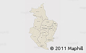 Shaded Relief 3D Map of Korhogo, single color outside