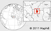 Blank Location Map of Korhogo