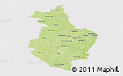 Physical Panoramic Map of Korhogo, cropped outside