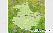 Physical Panoramic Map of Korhogo, satellite outside