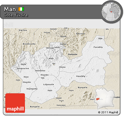 Classic Style 3D Map of Man